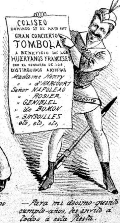 El mordaz personaje de Mosquito, de fiesta