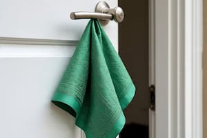 El motivo por el que el Feng Shui recomienda colgar un pañuelo verde en la puerta (Foto de carácter ilustrativo: IA)