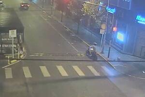 El motociclista intentó escapar