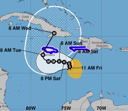 El movimiento circular de Melissa en la región caribeña