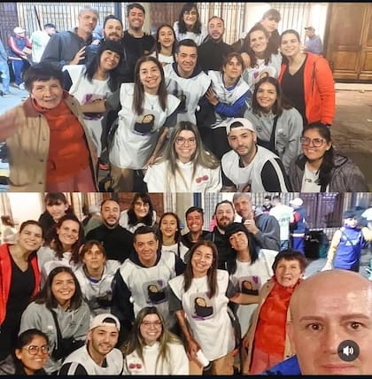 El Movimiento Lucía, en una de sus recorridas solidarias