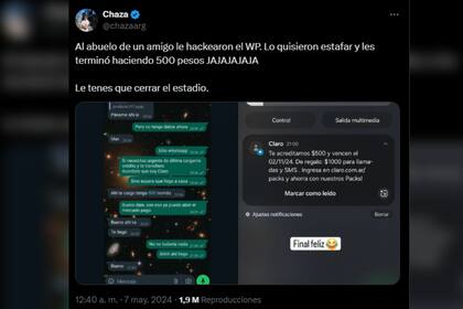 El muchacho logró engañar a los presuntos delincuentes (Captura X)