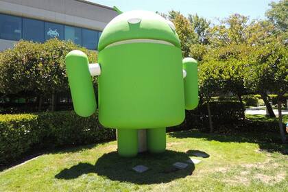 El muñeco de Android, en el campus de Google