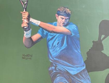 El mural de Del Potro, realizado en 2016