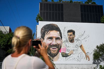 El mural de Lionel Messi en las calles de Wynwood, uno de los más fotografiados
