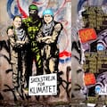 Vandalizaron un mural del Banksy italiano sobre Greta Thunberg y Francesca Albanese en Roma