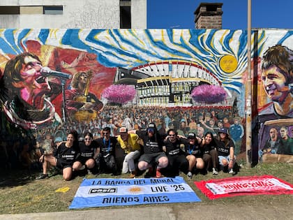 El mural se encuentra ubicado a pocas cuadras del Estadio River Plate