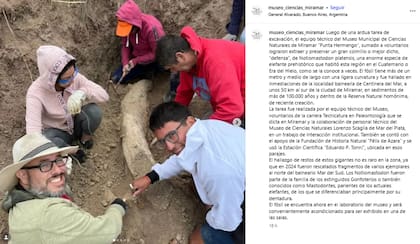 El Museo Municipal de Ciencias Naturales de Miramar sumó un nuevo descubrimiento de un fósil