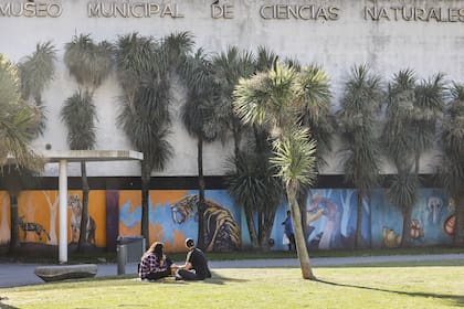El Museo Municipal de Ciencias Naturales Lorenzo Scaglia está ubicado sobre la Plaza España