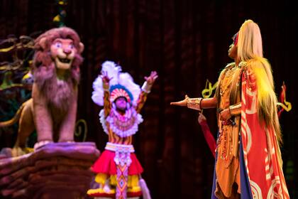 El musical del Rey León es el único show que volvió a presentarse en Animal Kingdom