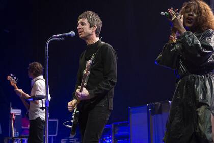El músico británico, anoche, en el Luna Park