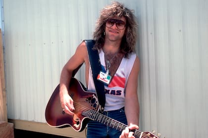 El músico, en el Farm Aid II Concert, en Texas, en 1984