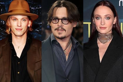 El músico Jamie Campbell Bower y la actriz Sophie Turner, dos de los que se habrían arrepentido de haber apoyado Johnny Depp