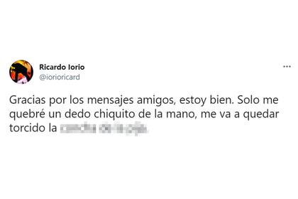 El músico llevó tranquilidad a sus fanáticos mediante un mensaje en el que contó las consecuencias del accidente