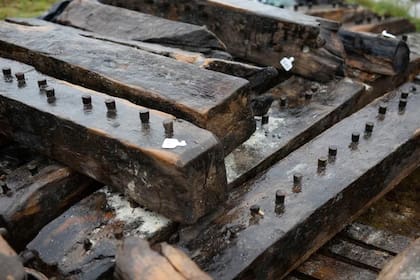 El naufragio fue descubierto en una playa de Sanday por un niño que tropezó con sus restos