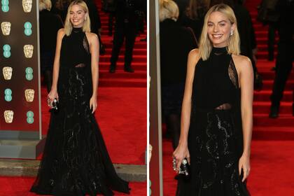 Margot Robbie impactó en la alfombra roja con un vestido de Givenchy