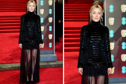 Saoirse Ronan by Chanel Pre-Fall 2018 y sandalias Macy, de Jimmy Choo
