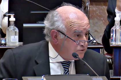 El neuquino Oscar Parrilli durante su intervención en la sesión de hoy