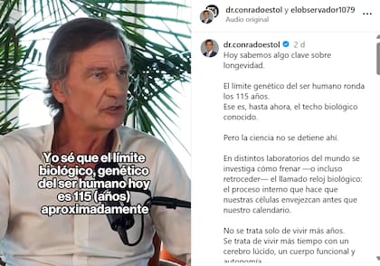 El neurólogo Estol asegura que la longevidad tiene un techo biológico, pero en laboratorios ya estudian cómo revertir o ralentizar el envejecimiento