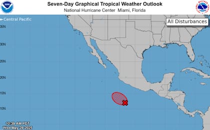El NHC prevé que la tormenta pase a huracán entre la tarde y noche de este 28 de mayo