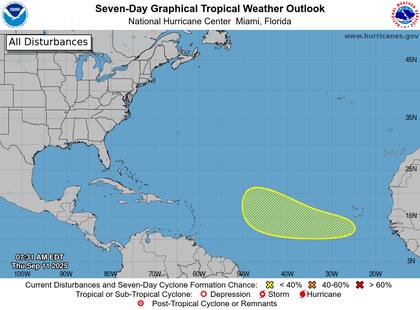 El NHC vigila una onda tropical que emergerá frente a la costa occidental de África el viernes