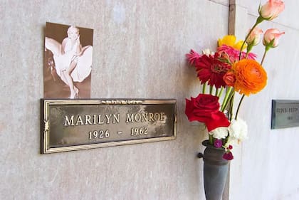 El nicho de Marilyn Monroe está en un pequeño cementerio de Los Ángeles.