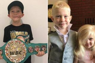 Valiente. Defendió a su hermana de un perro y recibió un cinturón de campeón