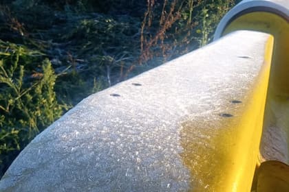 El nivel de acumulación de hielo en las herramientas