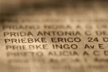 El nombre de Erico Priebke se encontraba en la guía telefónica de Bariloche