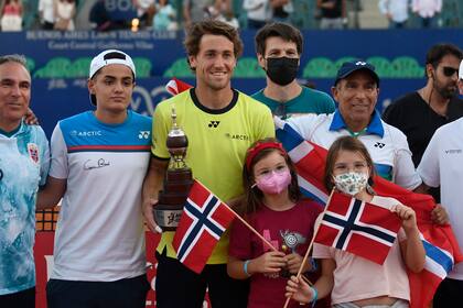 El noruego Casper Ruud tuvo su propia hinchada en Buenos Aires.