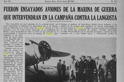 El Noticioso y la información de la utilización de unidades de la aviación naval para la gran campaña de 1947