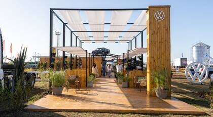El novedoso stand sustentable de Volkswagen.