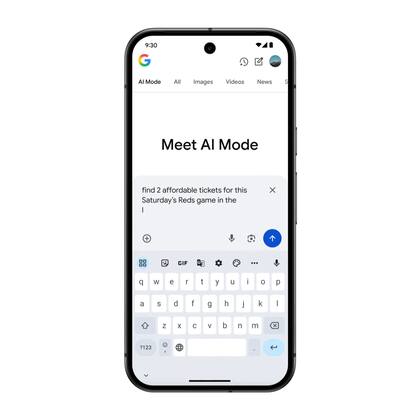 El nuevo AI Mode demostrando sus capacidades de agente. Crédito: Google.
