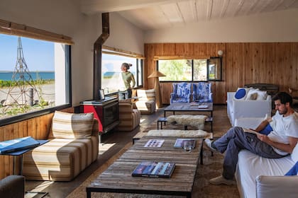 El nuevo aspecto del living del lodge.