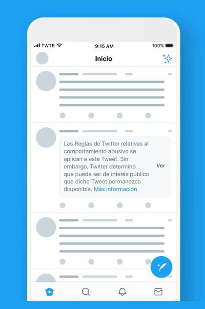El nuevo aviso que mostrará Twitter con los tuits más polémicos