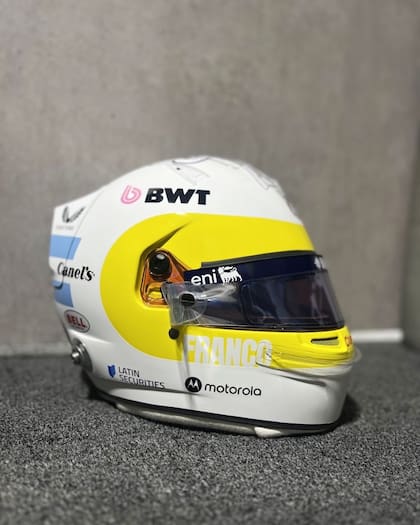 El nuevo casco de Colapinto