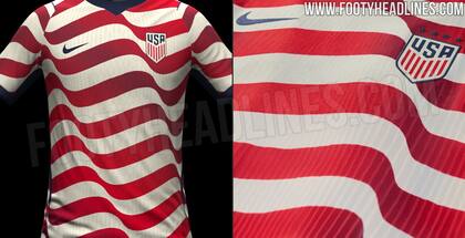 El nuevo diseño filtrado de la camiseta de Selección de EE.UU. recuerda al icónico modelo Waldo usado en 2012-2013 (footyheadlines.com)