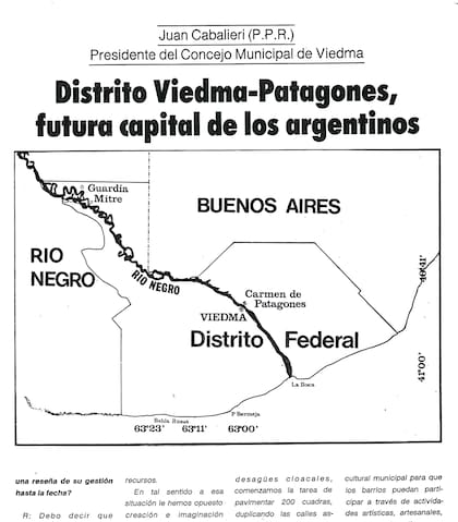 El nuevo distrito Viedma-Carmen de Patagones sería la capital federal de la República Argentina