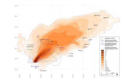 El nuevo estudio liderado por el cinetífico Sébastien Philippe ha trazado el alcance de los contaminantes de la prueba Trinity por EE.UU.