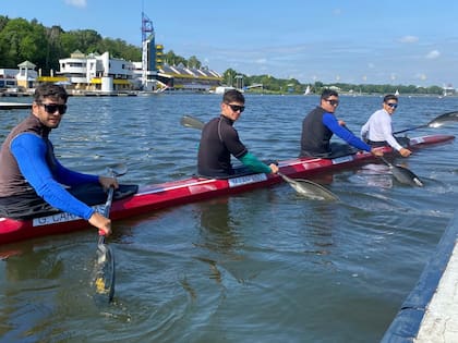 El nuevo K4 de la selección argentina de canotaje competirá por primera vez en Polonia