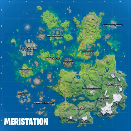 El nuevo mapa de la isla, tal como aparecerá al principio de la temporada 3; en teoría, las aguas irán bajando con el paso del tiempo para mostrar más edificaciones y caminos