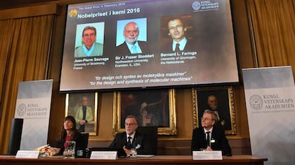 El nuevo premio Nobel de Química fue para Sauvage, Stoddart y Feringa por descubrir las máquinas "más pequeñas del mundo"