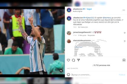 El nuevo récord de Lionel Messi (Foto Instagram @afaseleccion)