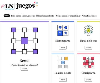 El nuevo slider de novedades de LN Juegos