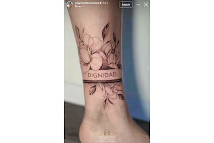 El nuevo tatuaje de Mayra Mendoza para apoyar a Cristina Kirchner