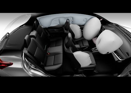 El nuevo Yaris cuenta con siete airbags en todas sus versiones