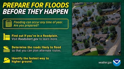 El NWS de San Antonio recuerda a los ciudadanos tomar precauciones en caso de inundaciones