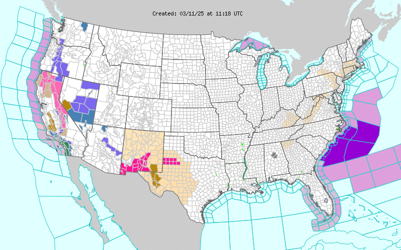 El NWS emitió alertas para Nevada y California debido a un frente frío que intensificará la caída de nieve en las próximas horas