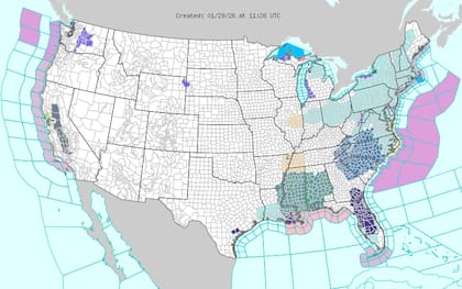 El NWS prevé nevadas persistentes y mezclas invernales en los valles del Ohio y Tennessee durante la mañana del viernes