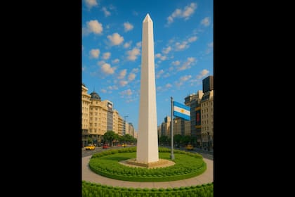 El obelisco está en la avenida 9 de Julio de Ciudad de Buenos Aires
